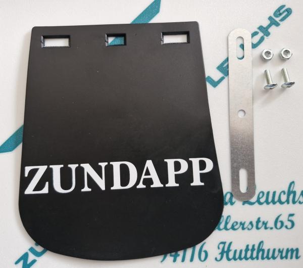 ZÜNDAPP Gummi-Spritzlappen mit Befestigungsset – 14 x 17 cm Schriftzug